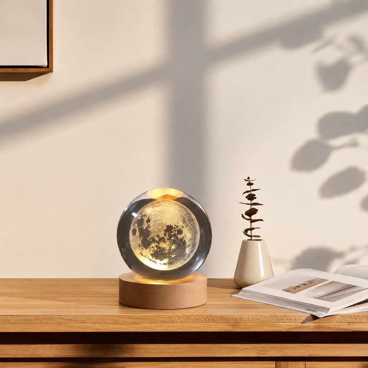 3D Crystal Moon Lamp Ball