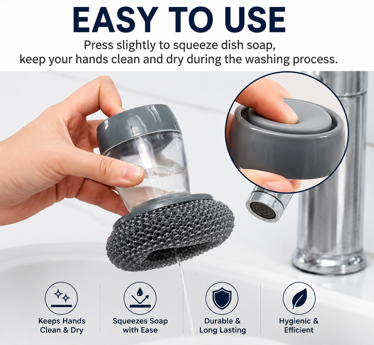 Soap Dispensing Dish Scrubber