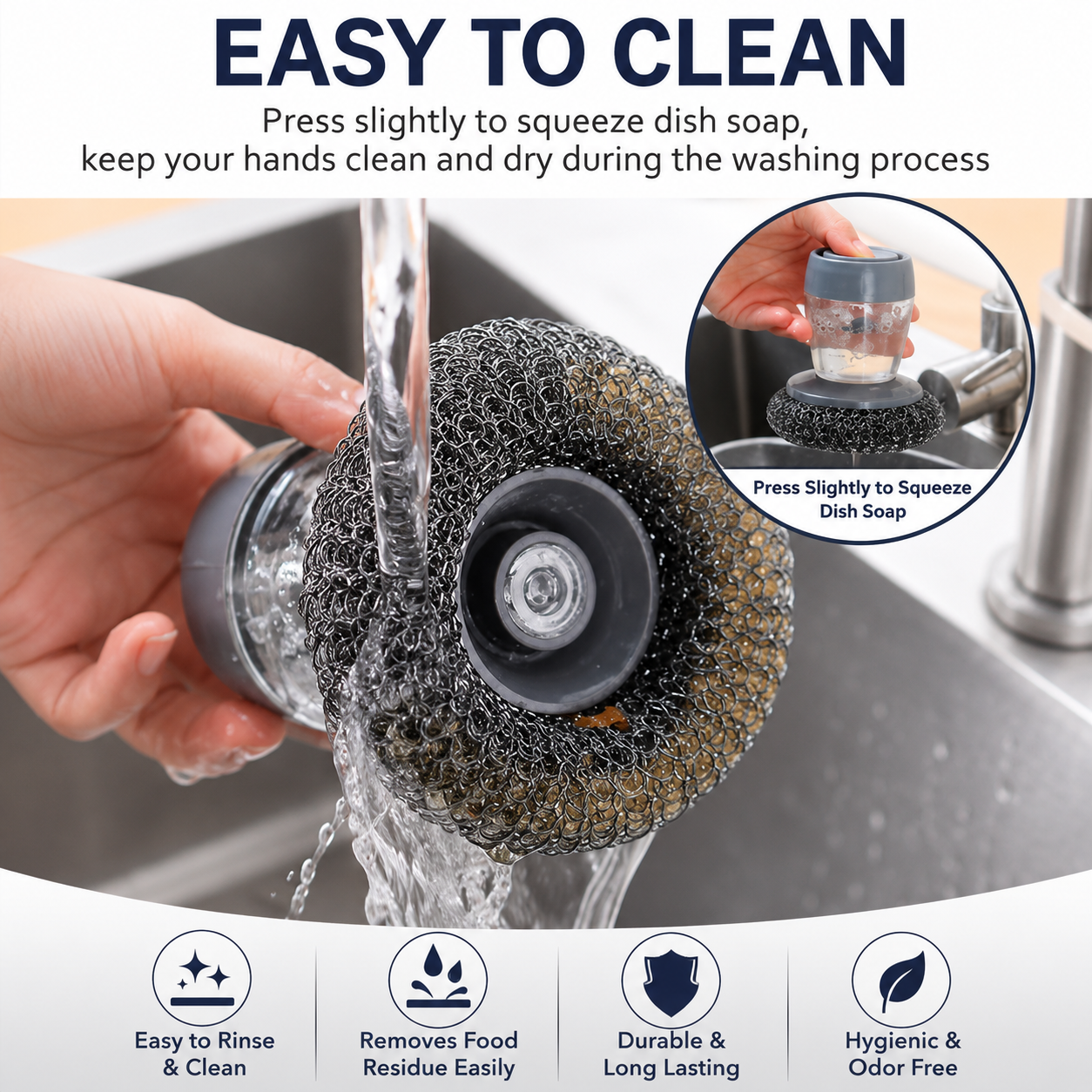 Soap Dispensing Dish Scrubber