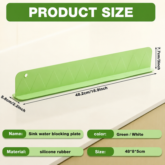 Water Splash Guard | Silicone Sink Splash Guard for Kitchen and Bathroom