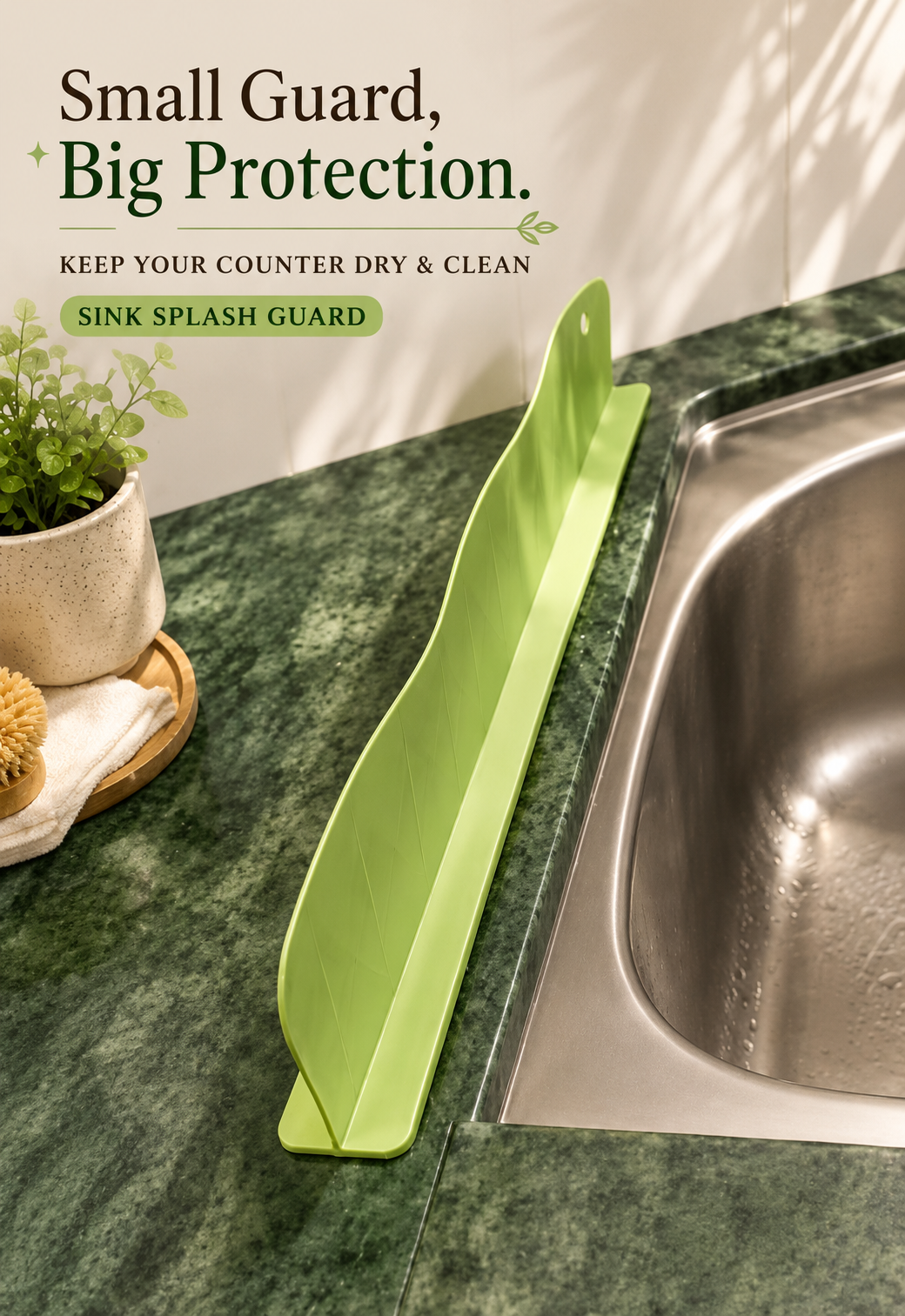 Water Splash Guard | Silicone Sink Splash Guard for Kitchen and Bathroom